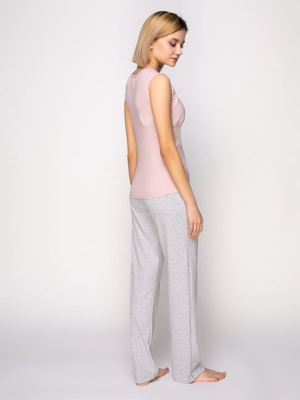 Женская пижама с брюками, вискоза, серый, Serenade, модель 5508Р