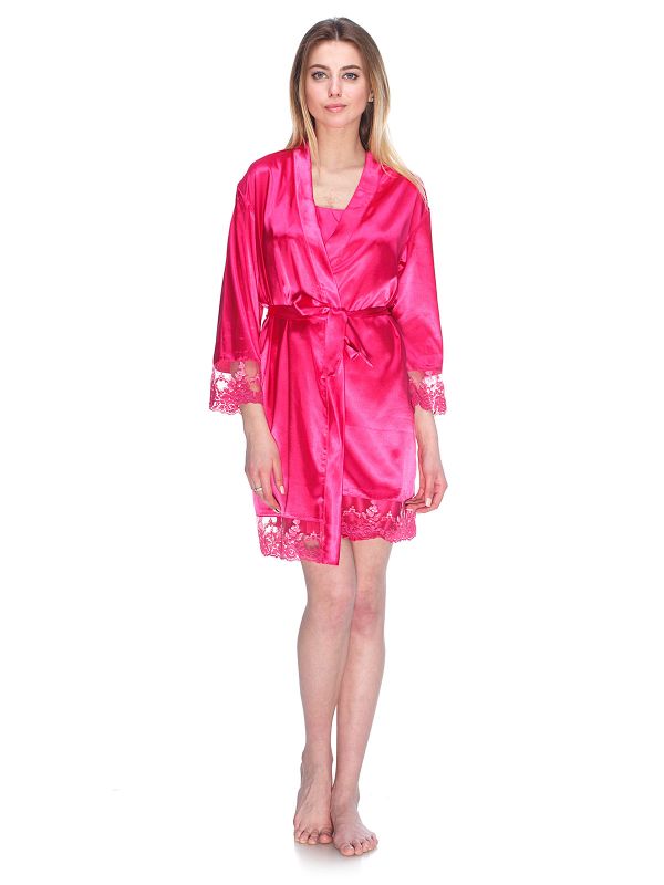 Женский атласный халат, модель 2011