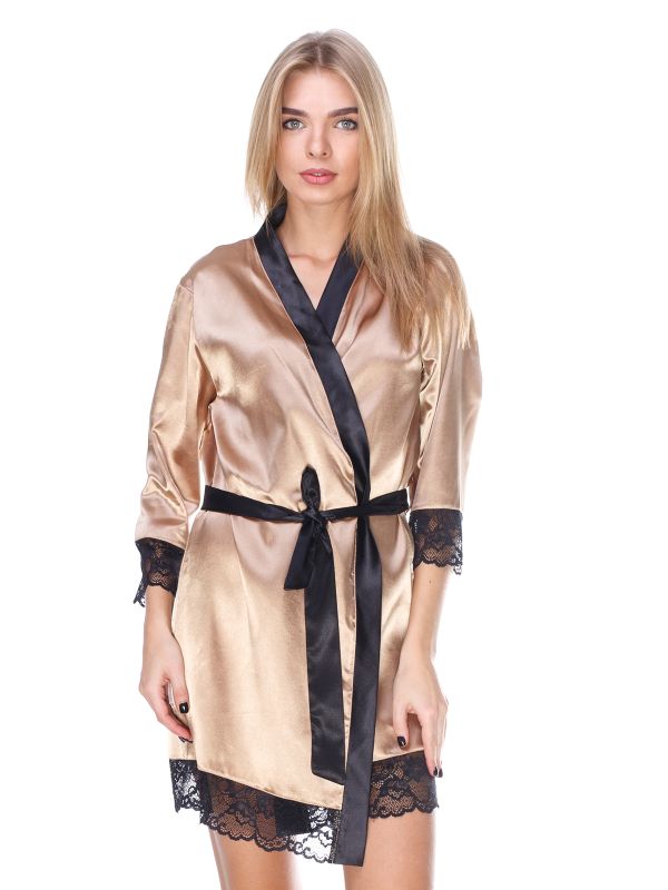 Жіночий атласний халат, модель 2081