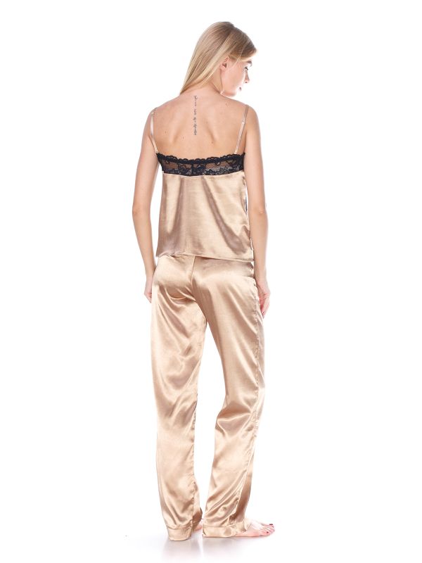 Женская пижама атласная, модель 2083