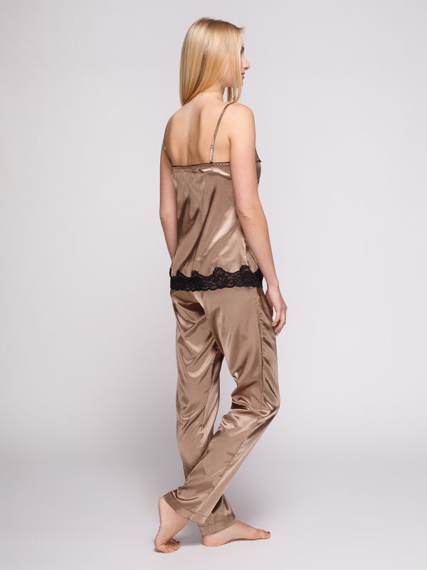 Женская пижама атласная модель 455