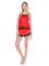 Піжама жіноча, стрейч атлас, червоний, Serenade, модель 483