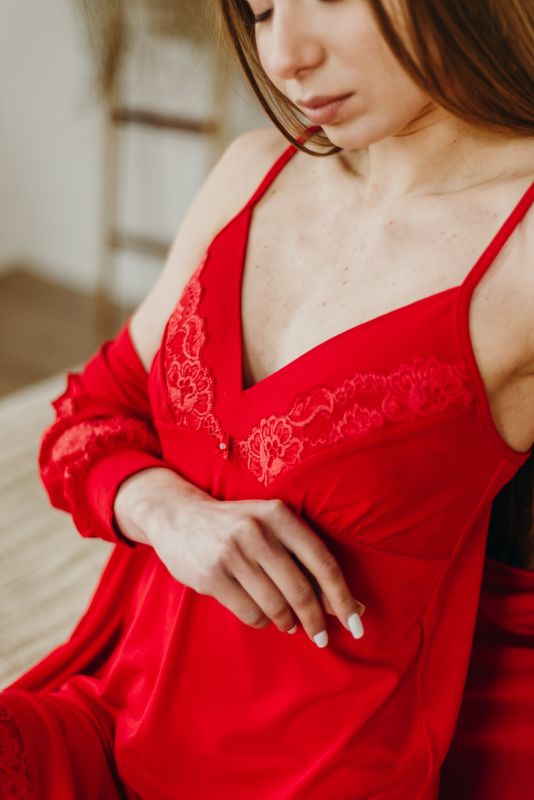 Сорочка жіноча, віскоза, червоний, Serenade, модель 5522S