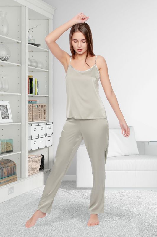 Женская пижама с брюками, софт, оливковый, Serenade, модель 988