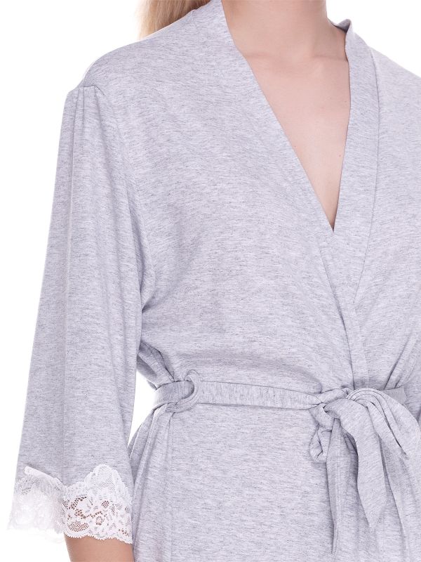 Женский халат, вискоза, серый, Serenade, модель 5514H
