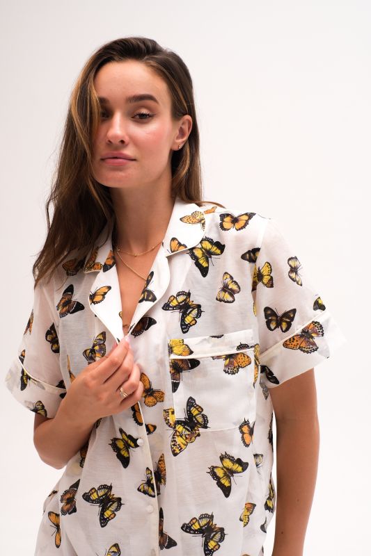 Сорочка та шорти Marta Lingerie Laura Метелики / l-xl