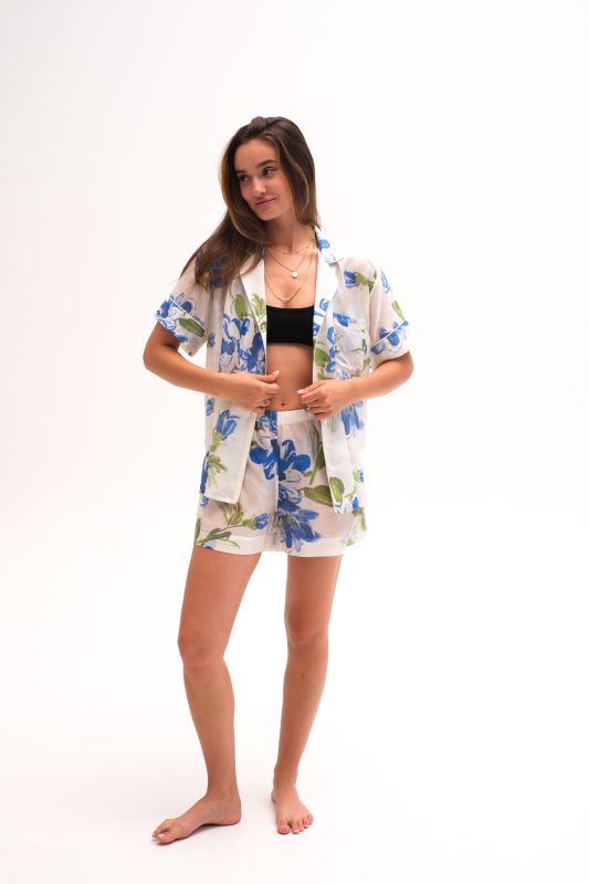 Сорочка та шорти Laura Квіти / s-m